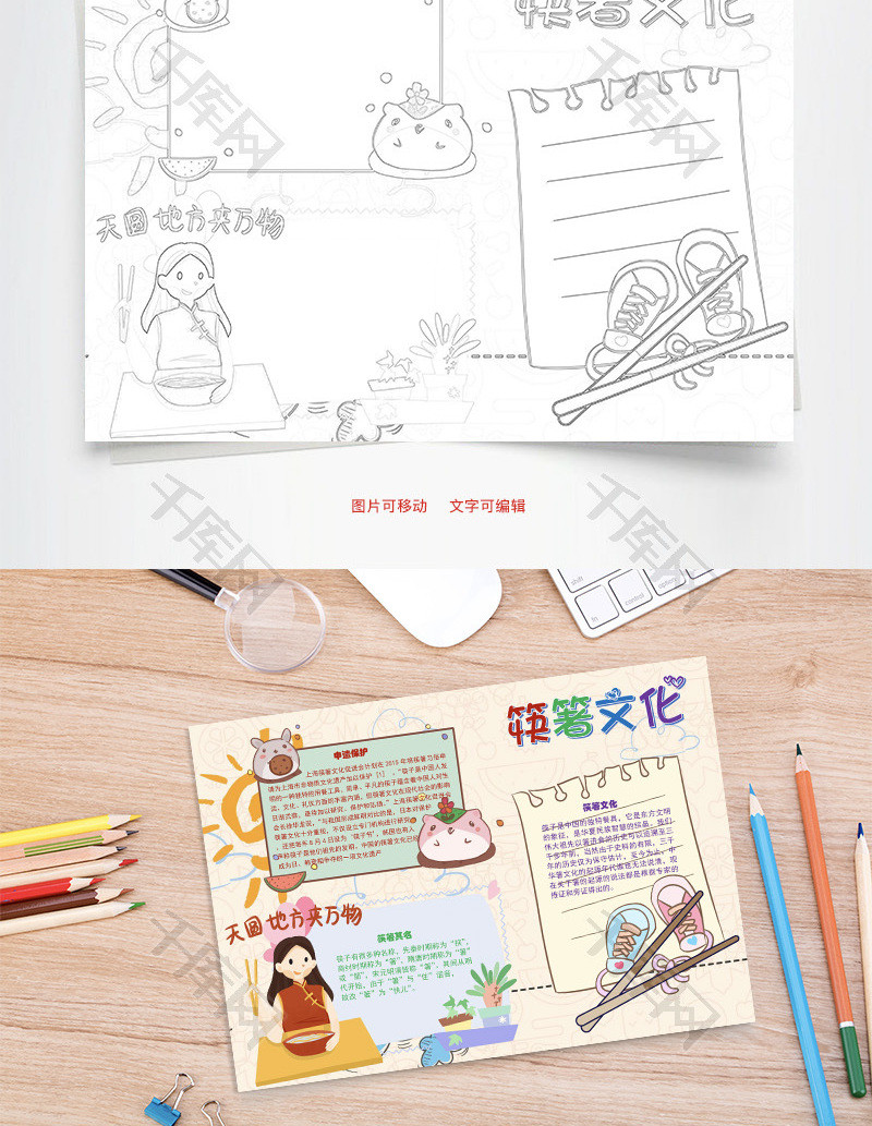 筷箸文化申遗Word手抄报