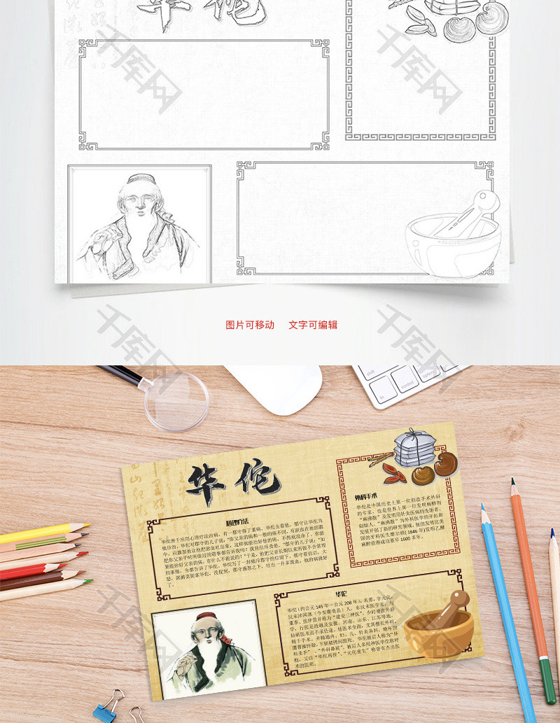 华佗心理疗法word手抄报