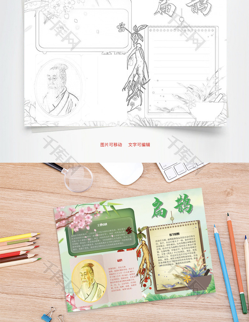 扁鹊治疗word手抄报