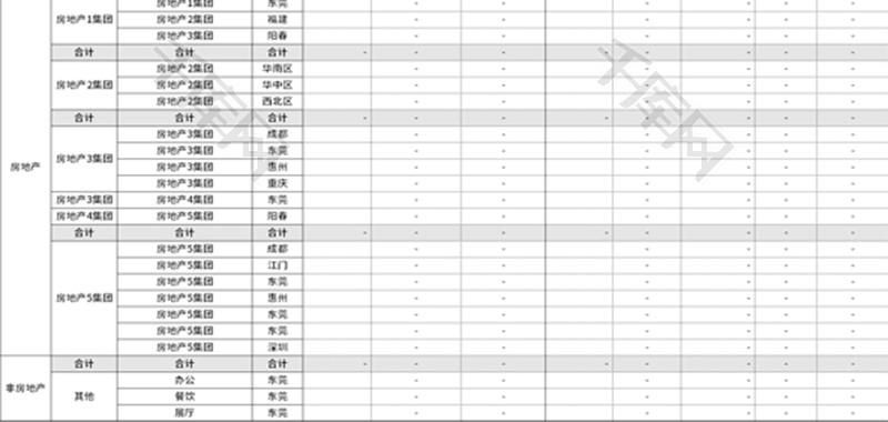 销售业绩分析汇总表Excel模板