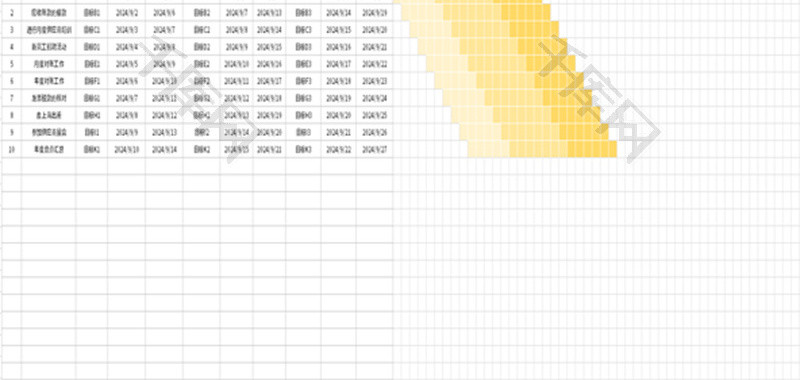 项目管理进度表Excel模板