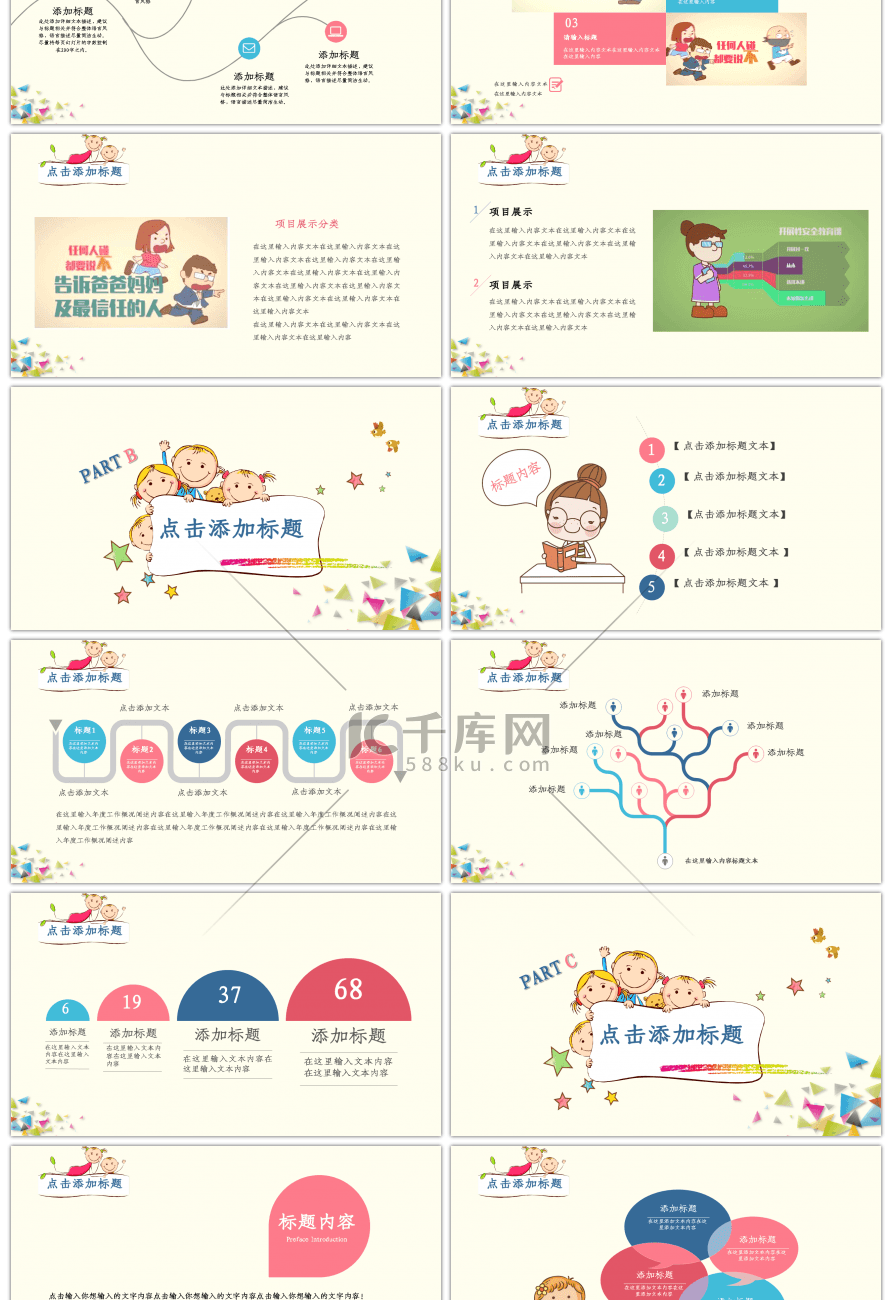 儿童性安全教育演讲汇报PPT模板