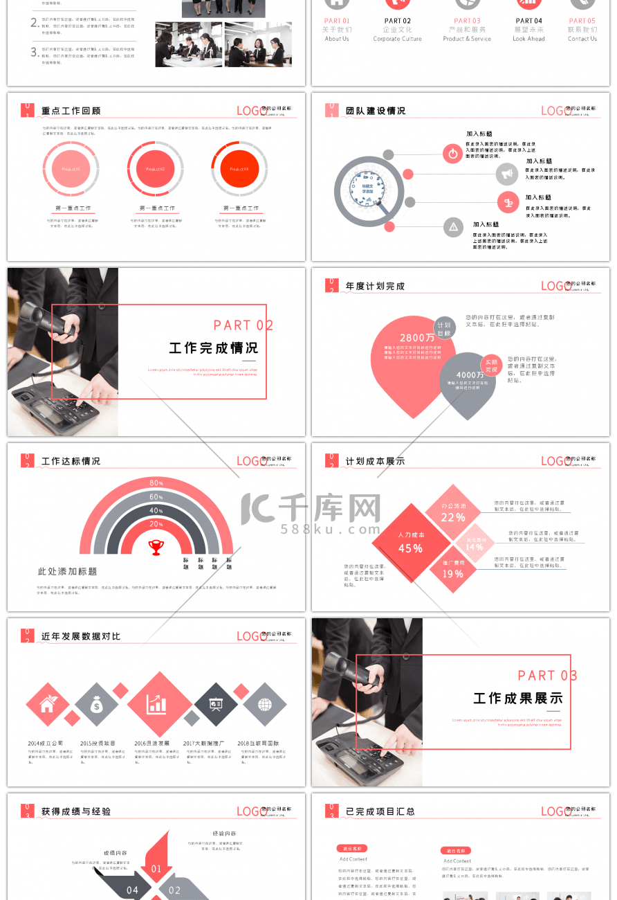 企业年终总结暨新年计划PPT模板