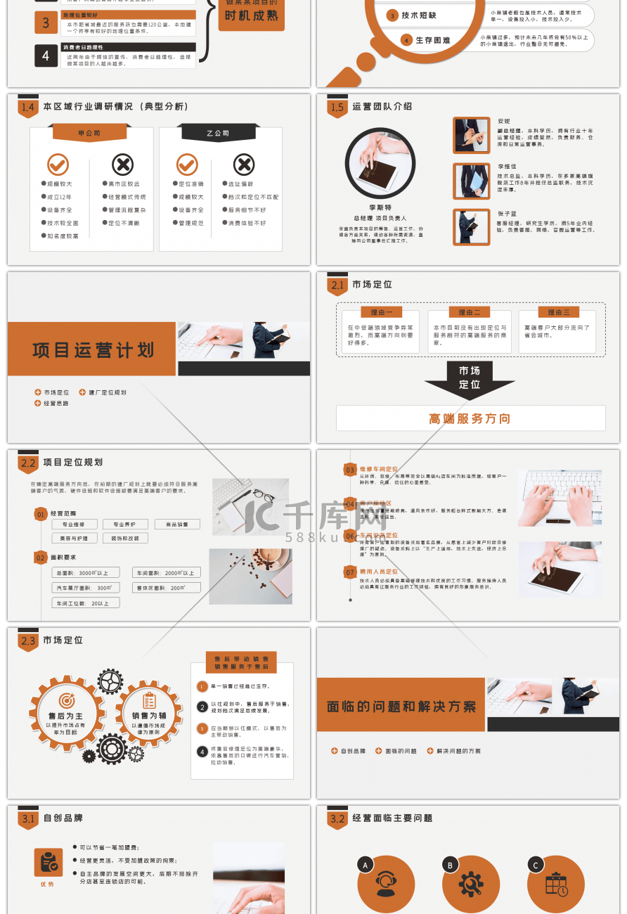 咖啡色商务项目计划书PPT模板