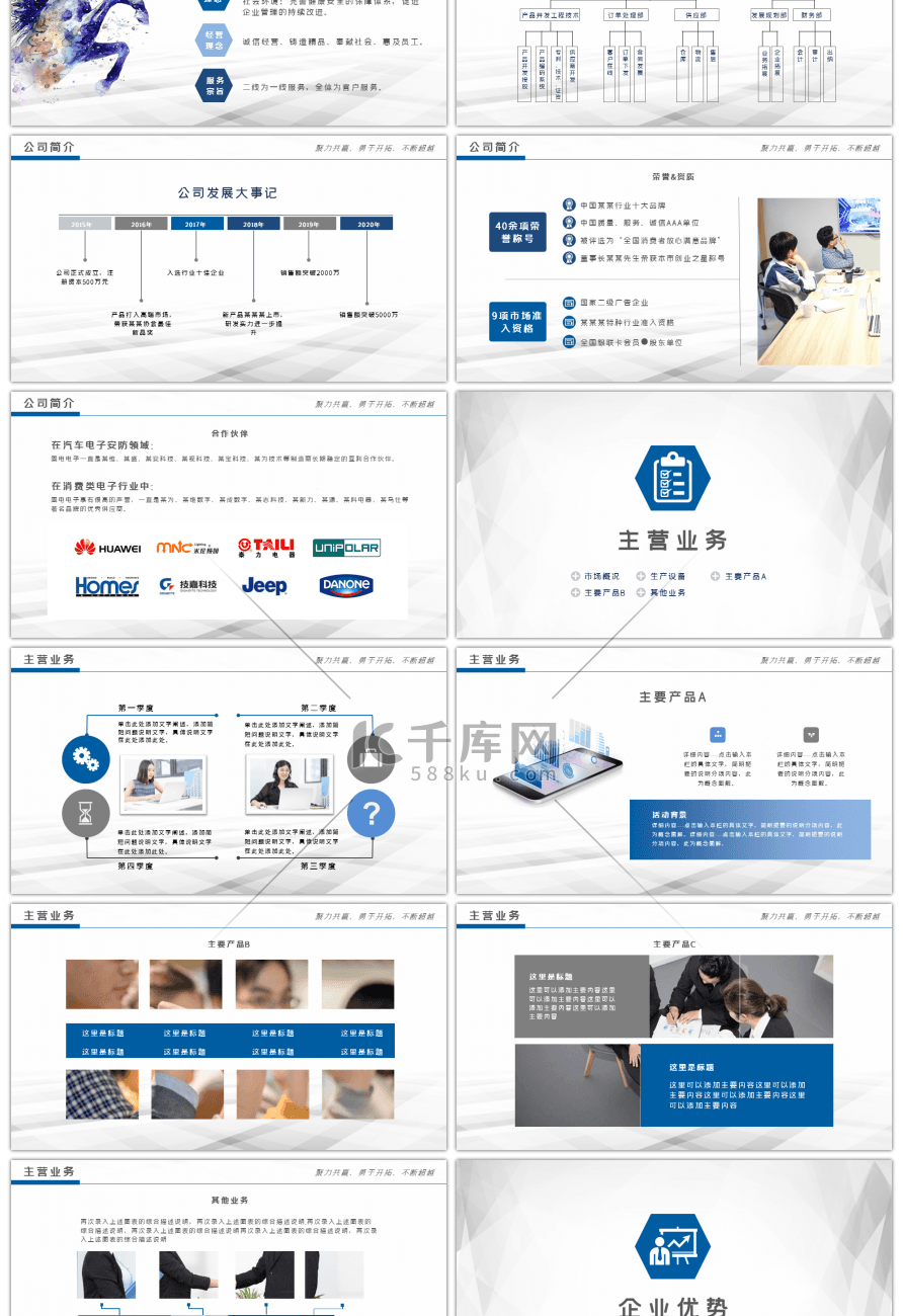 商务 公司介绍融资计划产品展示PPT