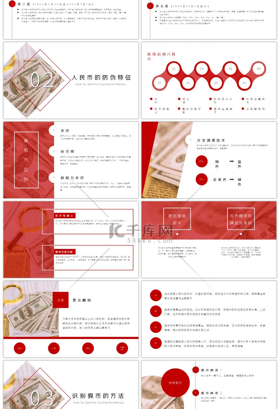 银行培训如何识别假币PPT模版