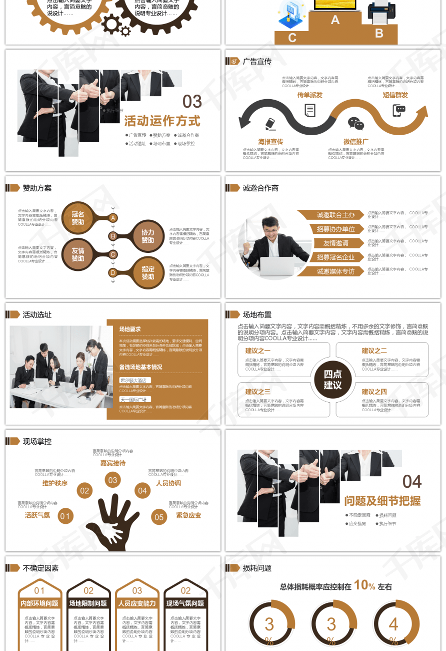 高端完整框架商业计划活动策划书PPT模板