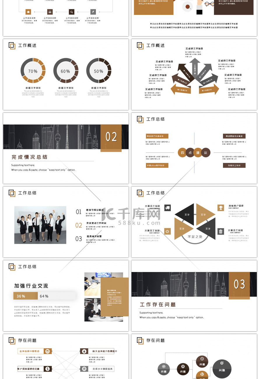 2019商务年终总结述职规划PPT模板