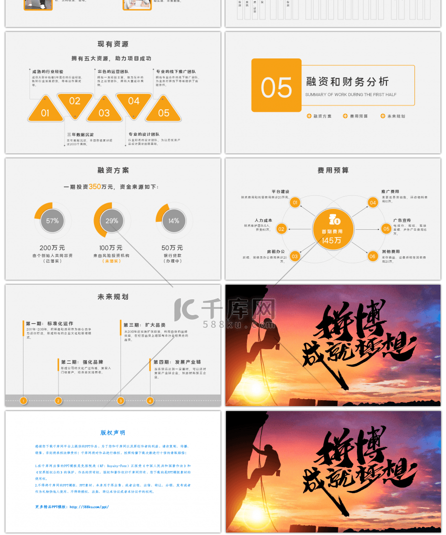 大气商务励志商业项目计划书PPT模板