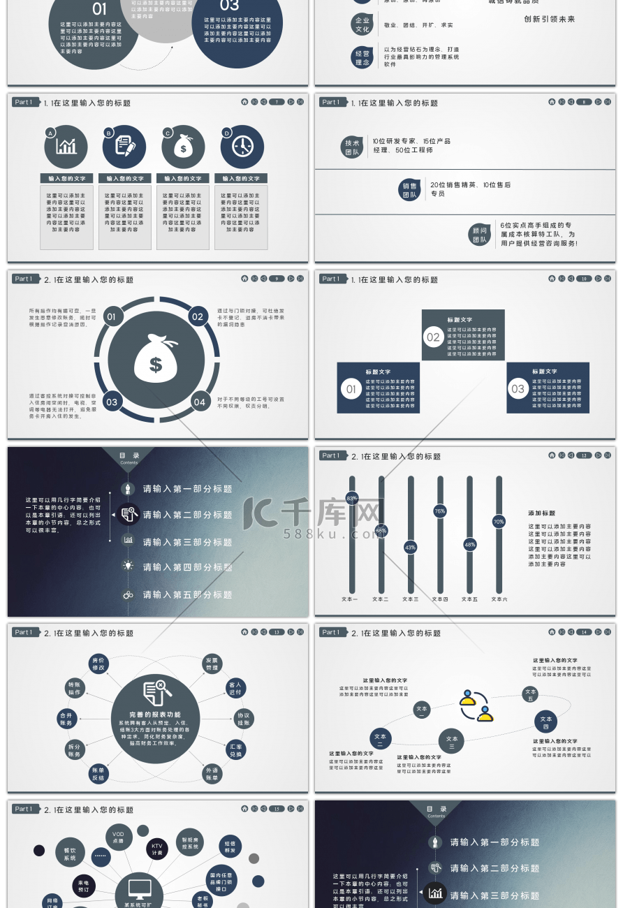 复古质感现代商务科技PPT模板