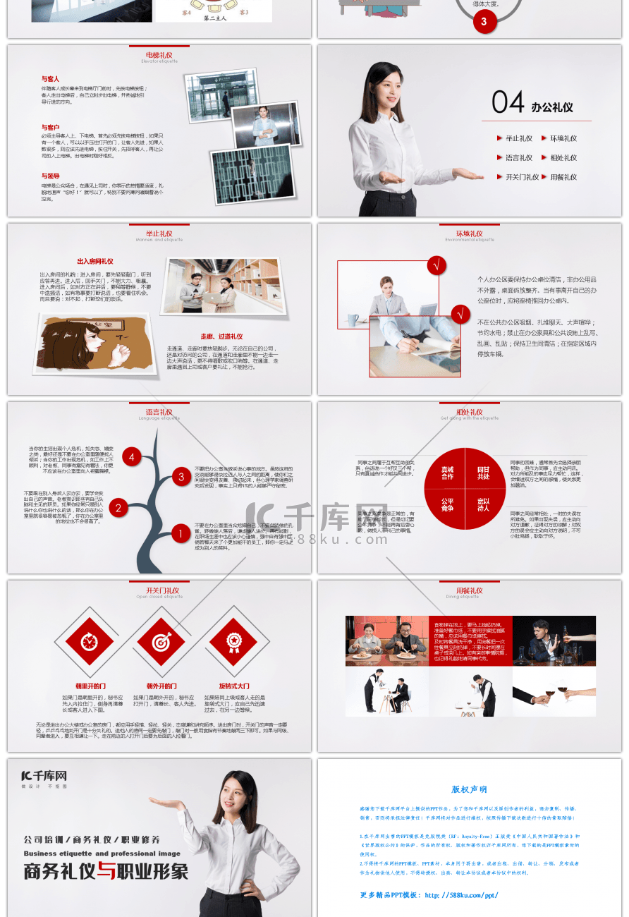 商务礼仪与职业形象培训PPT模板
