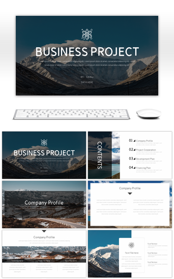 高端商业计划书PPT模板_北欧风 商业项目合作计划书PPT模板
