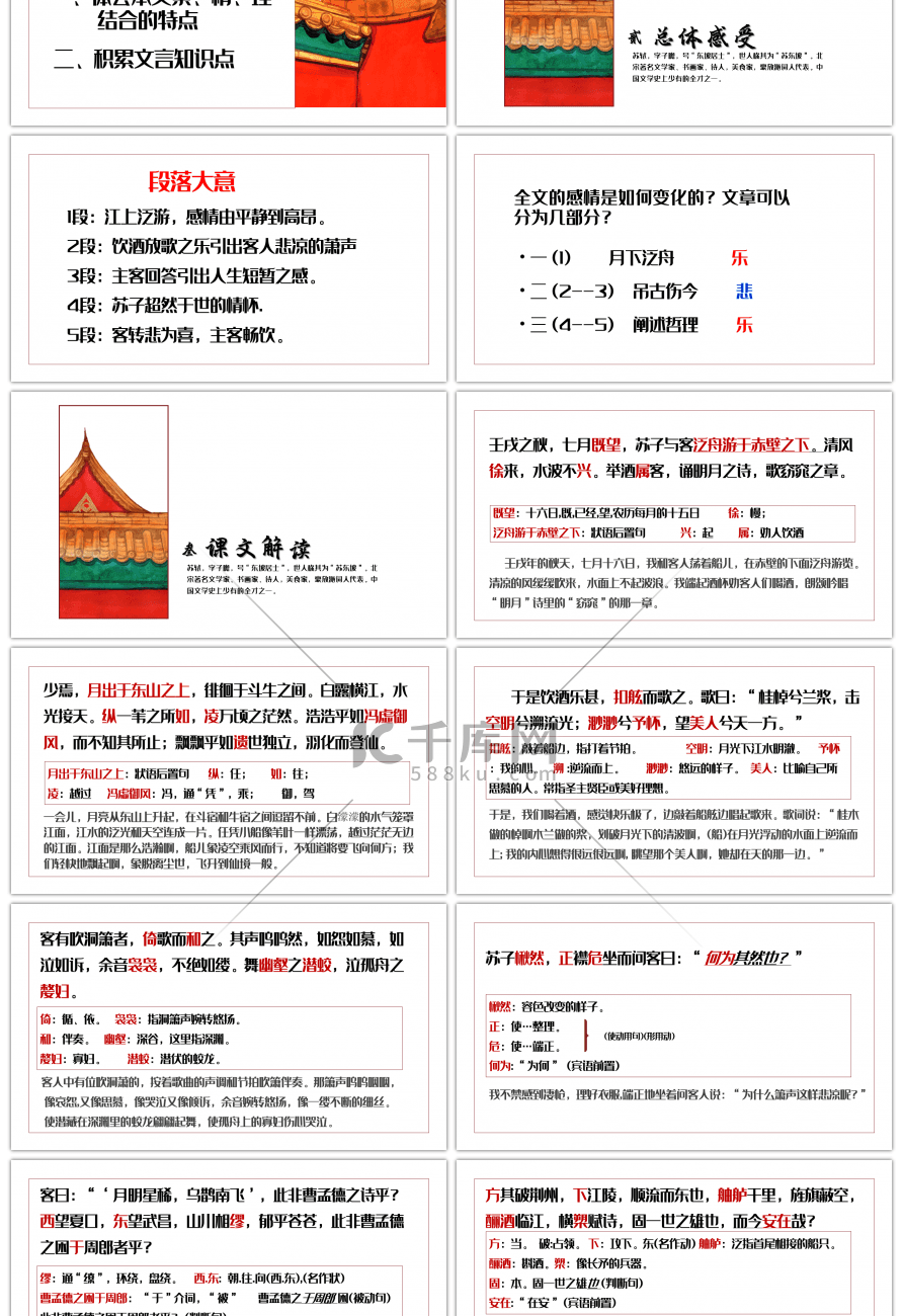 人教版语文高一必修二赤壁赋课件PPT