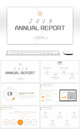 多彩极简风格工作总结商务通用PPT模板