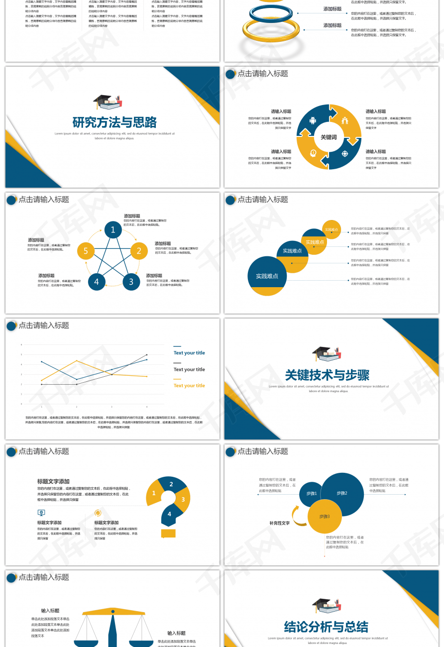 绿黄毕业答辩开题报告PPT模板