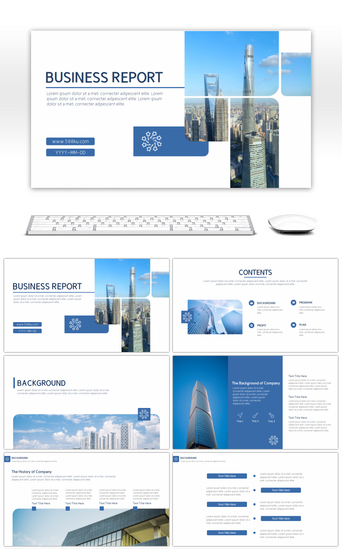 合作报告PPT模板_蓝色商务简约商业项目合作计划书PPT模板