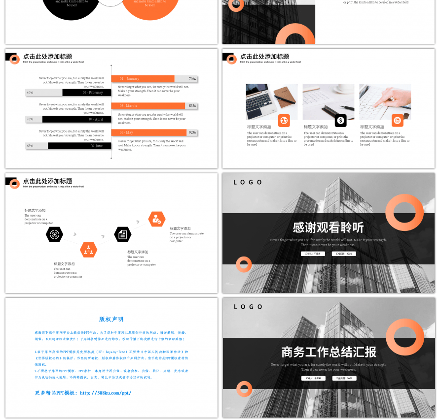 黄黑色简约商业计划书PPT模板