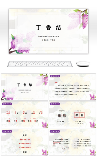 部编版六年级语文上册丁香结PPT课件