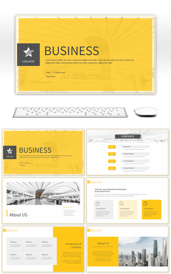 企业黄色PPT模板_柠檬黄明亮风企业商业合作计划书PPT模板