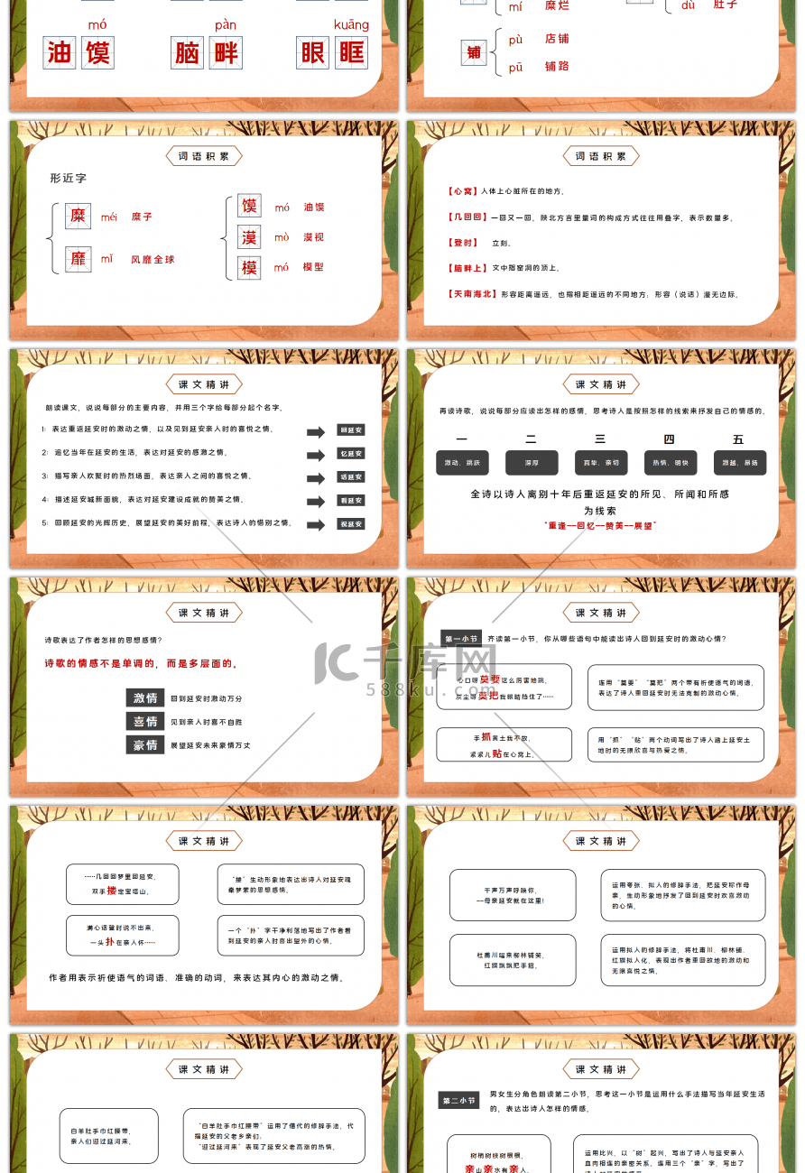 部编版八年级语文下册回延安第一课时PPT课件