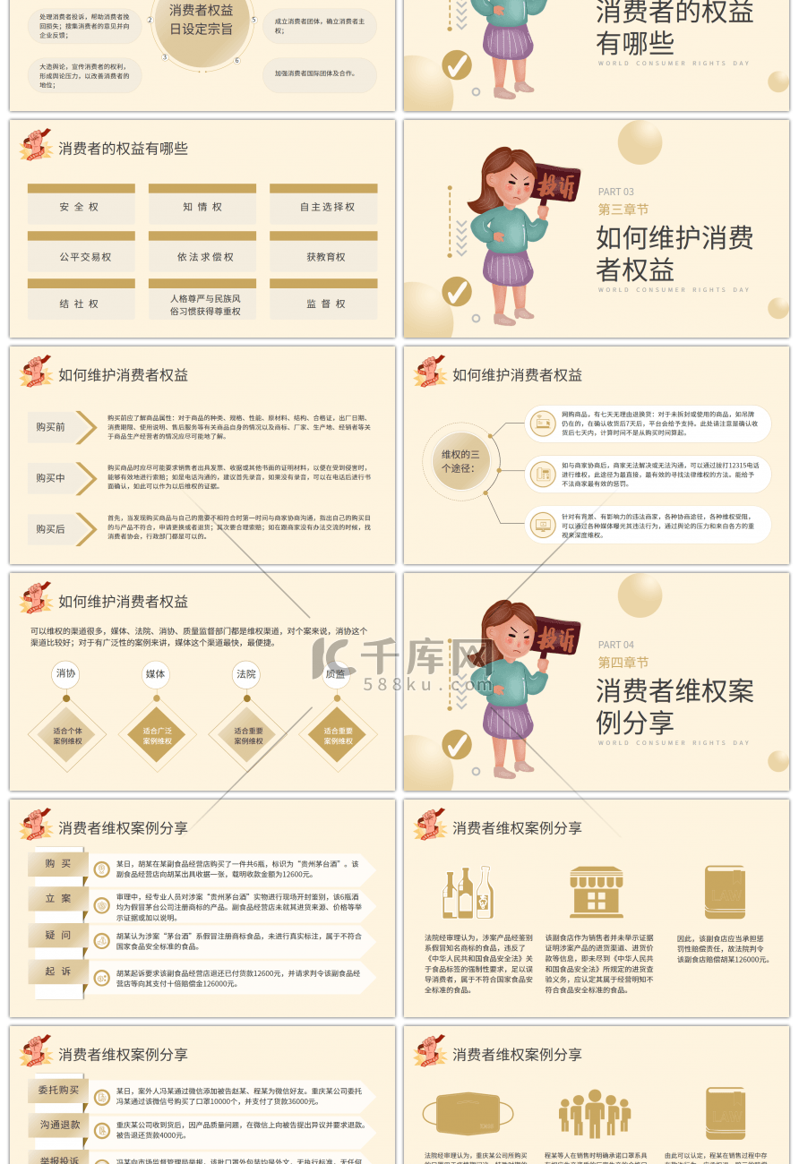 黄色简约诚信315消费者权益保护日主题宣