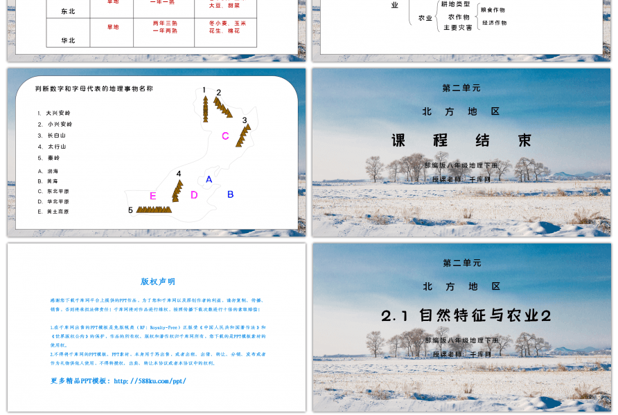 人教版八年级地理下册第二单元《北方地区-自然特征与农业》第二课时PPT课件