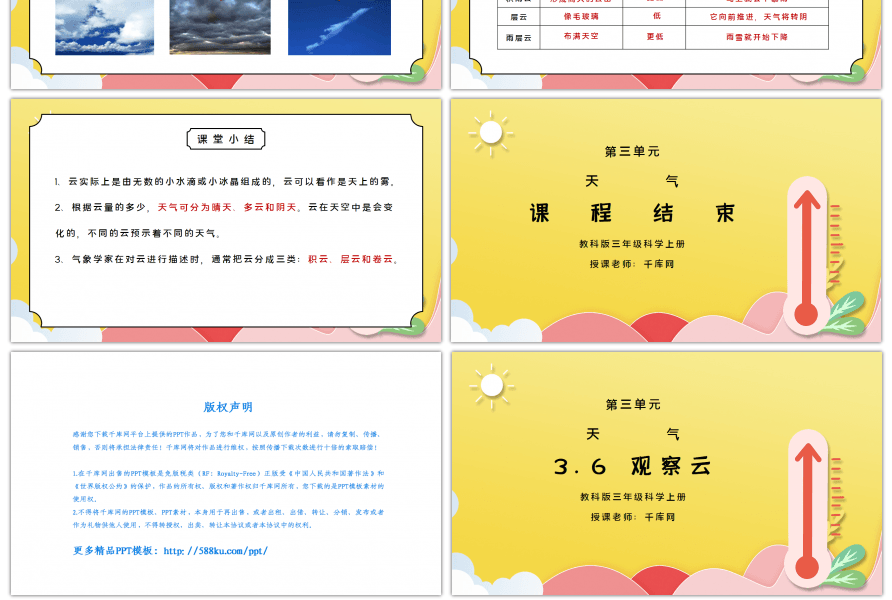 教科版三年级科学上册第三单元《天气-观测云》PPT课件