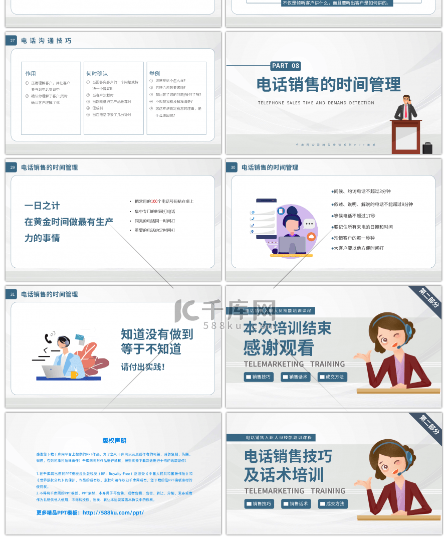 电话销售技巧及话术培训第二部分PPT模板