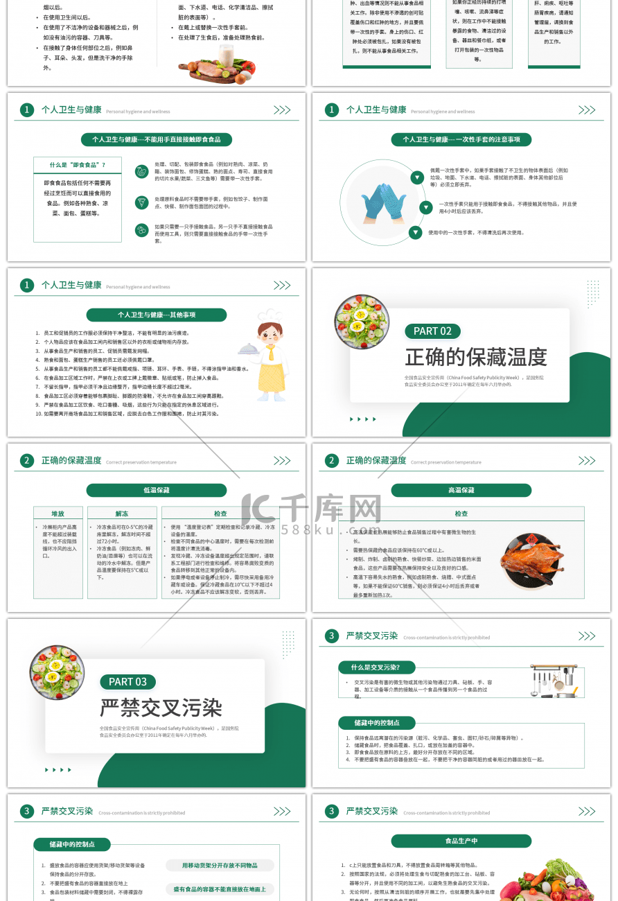 绿色简约食品安全培训食品安全宣传周PPT