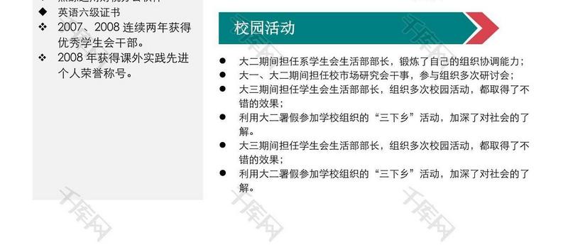 简约风格大学应届生设计师word简历模板