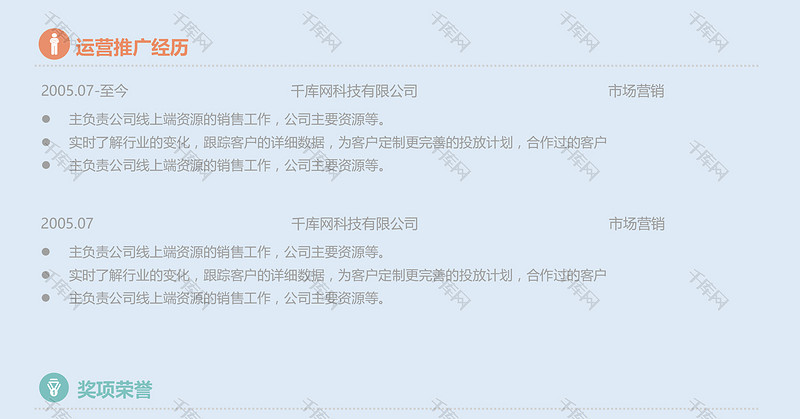 活泼创意的电商运营专员Word求职简历