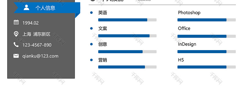 创意稳重的新媒体运营求职类Word简历