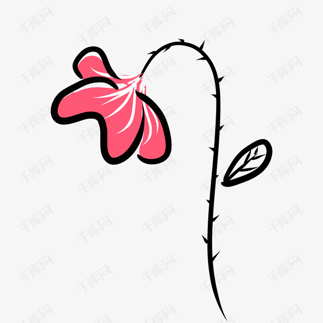 凋谢的花朵图