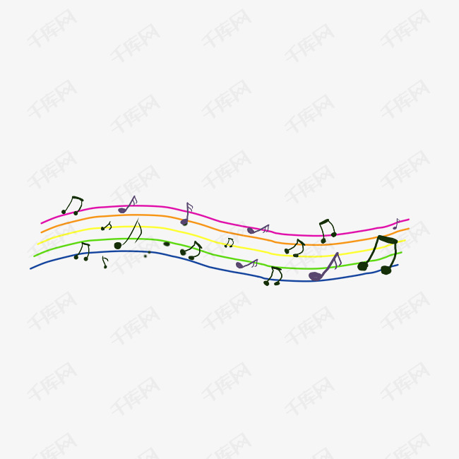 卡通音符手绘音符