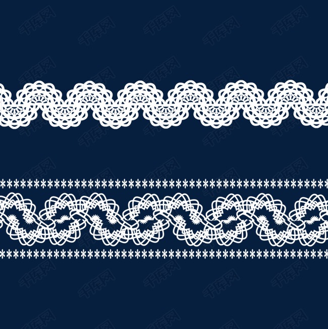 矢量蕾丝边素材图片免费下载 千库网