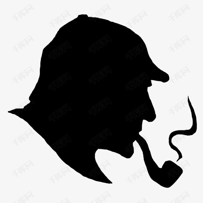 剪影抽烟的男人的素材免抠抽烟的男人卡通的手绘的抽烟的矢量的剪影