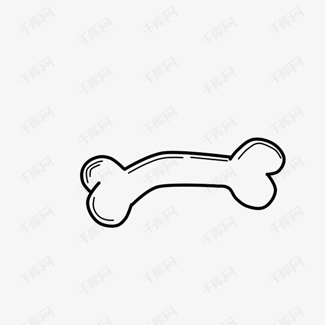 手绘骨头矢量图