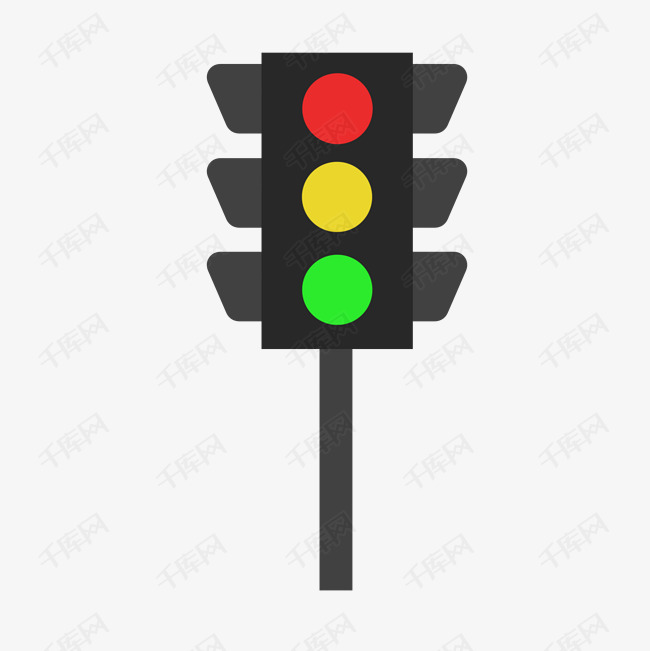黑色红绿灯信号灯元素的素材免抠红绿灯交通信号圆形形状秩序