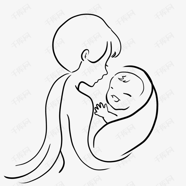 卡通妈妈的素材免抠卡通人物妈妈妈妈与小孩妈妈和宝宝矢量图简笔画