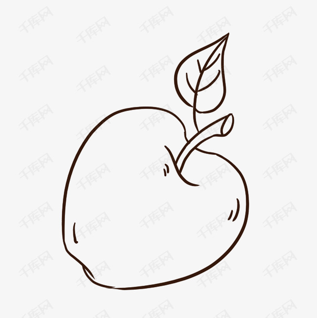 简笔画苹果
