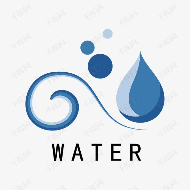 水滴节水相关logo设计矢量元素