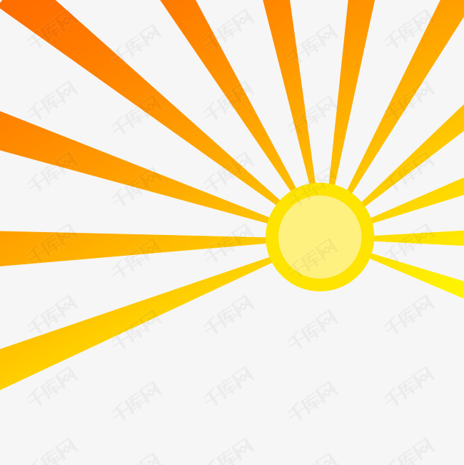 太阳升起矢量素材