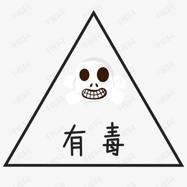 卡通手绘有毒标图