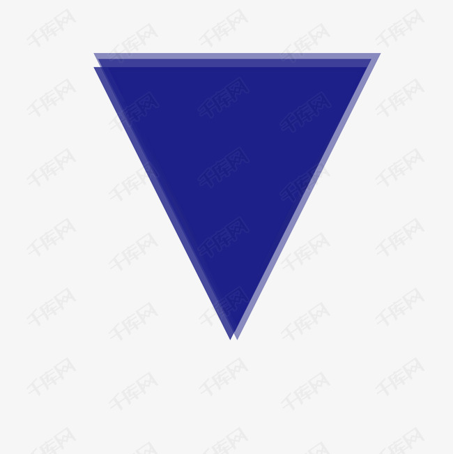 蓝色立体图形正三角形