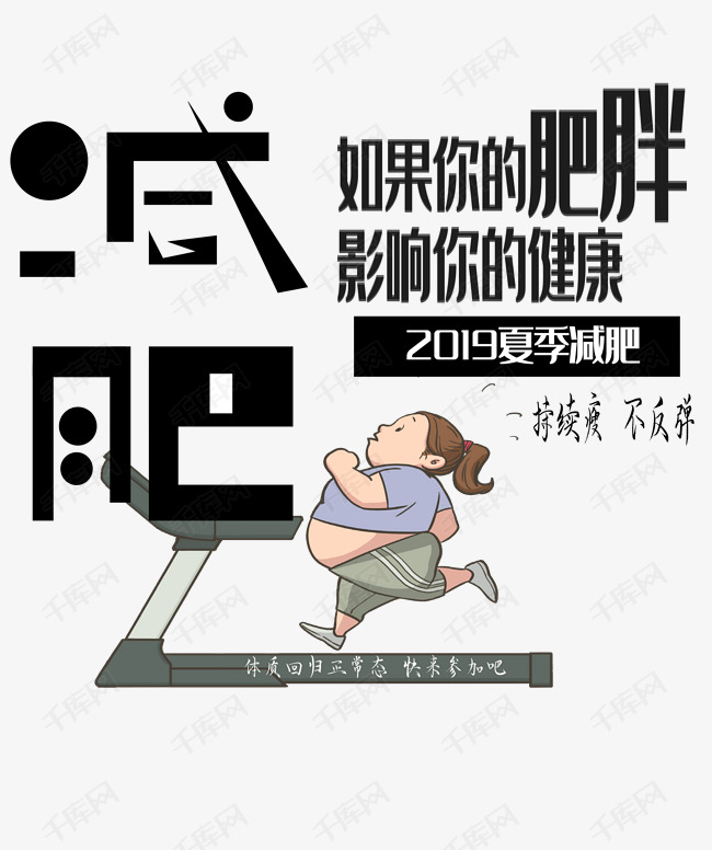 减肥如果你的肥胖影响你的健康艺术字