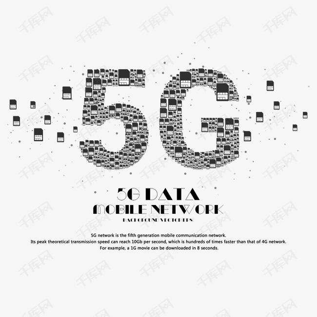 5g网络时代艺术字设计图片-千库网