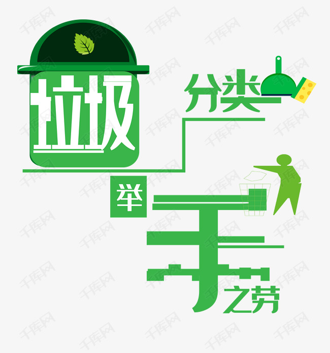 千库艺术文字频道为垃圾设计艺术字艺术字体提供免费下载
