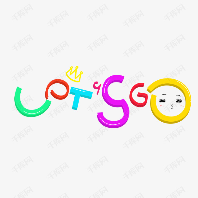 let"sgo卡通英语艺术字
