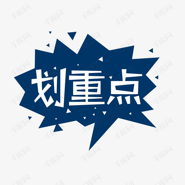 划重点创意字