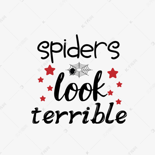 svg黑色蜘蛛看上去很糟糕手绘蜘蛛网短句